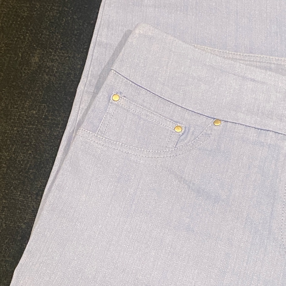 Ruby Rd. Blue Skinny Pants - Picture 4 of 6